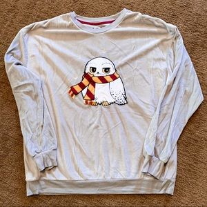 Harry Potter Hedwig Crewneck Fleece Sweatshirt